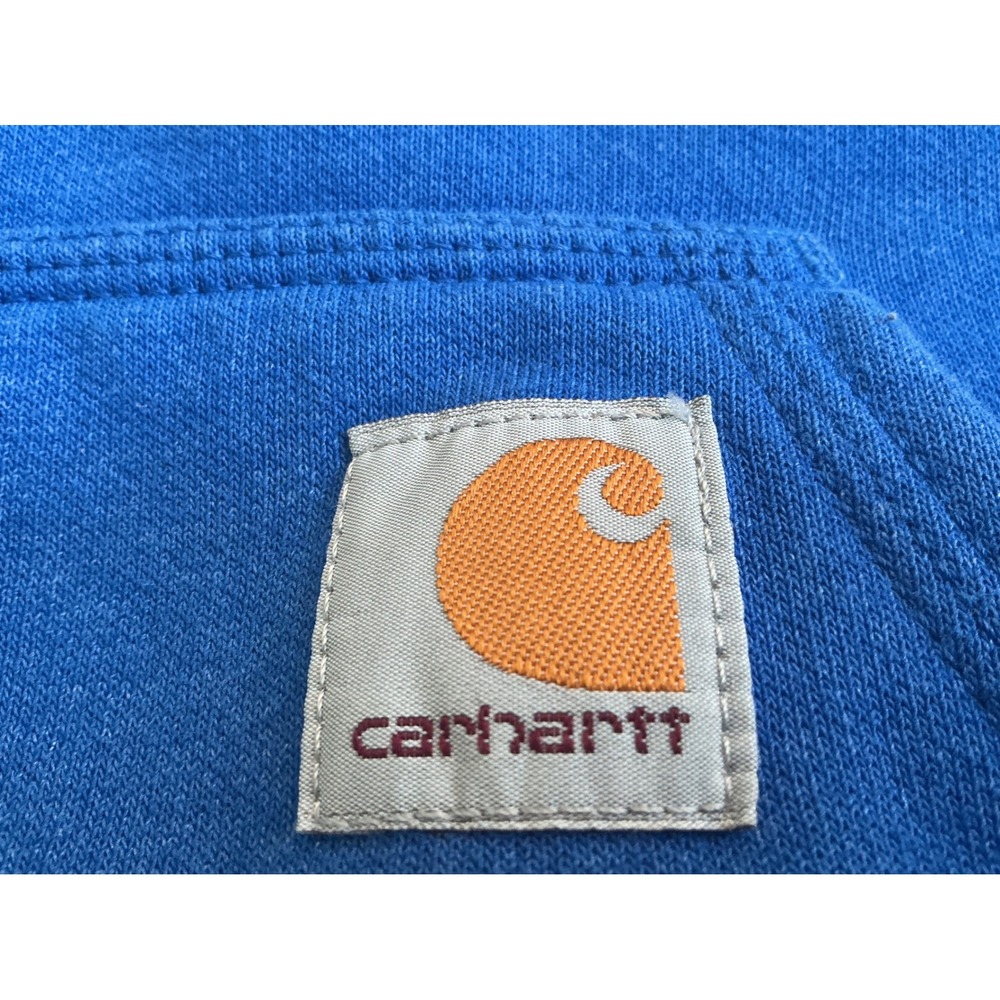 Carhartt Mens K288 Loose Fit Logo Sleeve Hoodie Royal Blue Large - Picture 5 of 8
